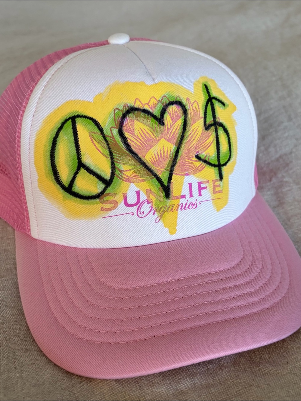 Custom Art Sunlife Organics Trucker Hat